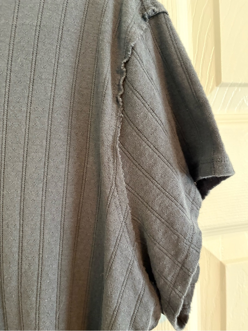 Aerie Charcoal Gray Ribbed Short Sleeve Tee | Women’s XXL - Picture 4 of 9